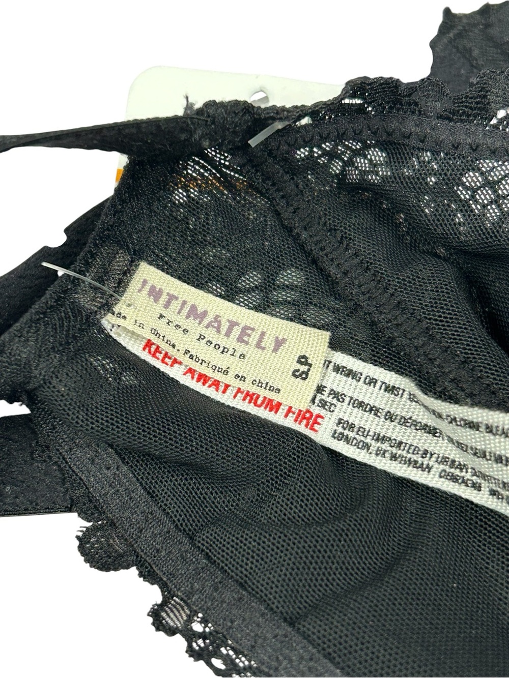 Intimately Free People Black Lace Bralette NWT Size Small Romantic Boho Lingerie - Picture 5 of 7